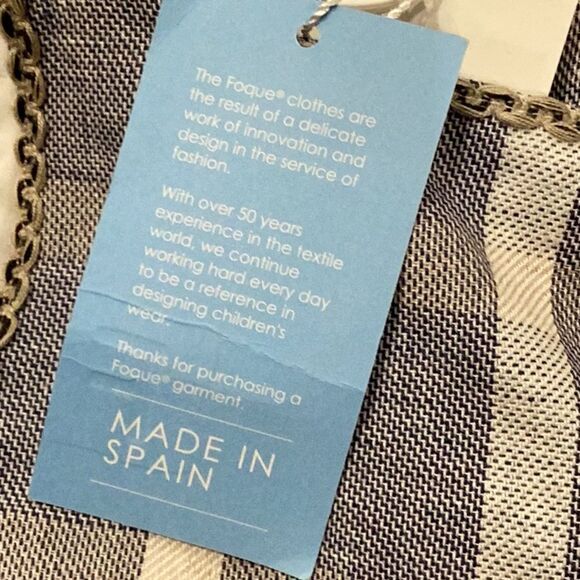 NWT Foque Cotton Linen Blend Dress Sz 10 Made in Spain - Picture 12 of 15